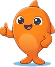 Meemo the fish giving a thumbs up